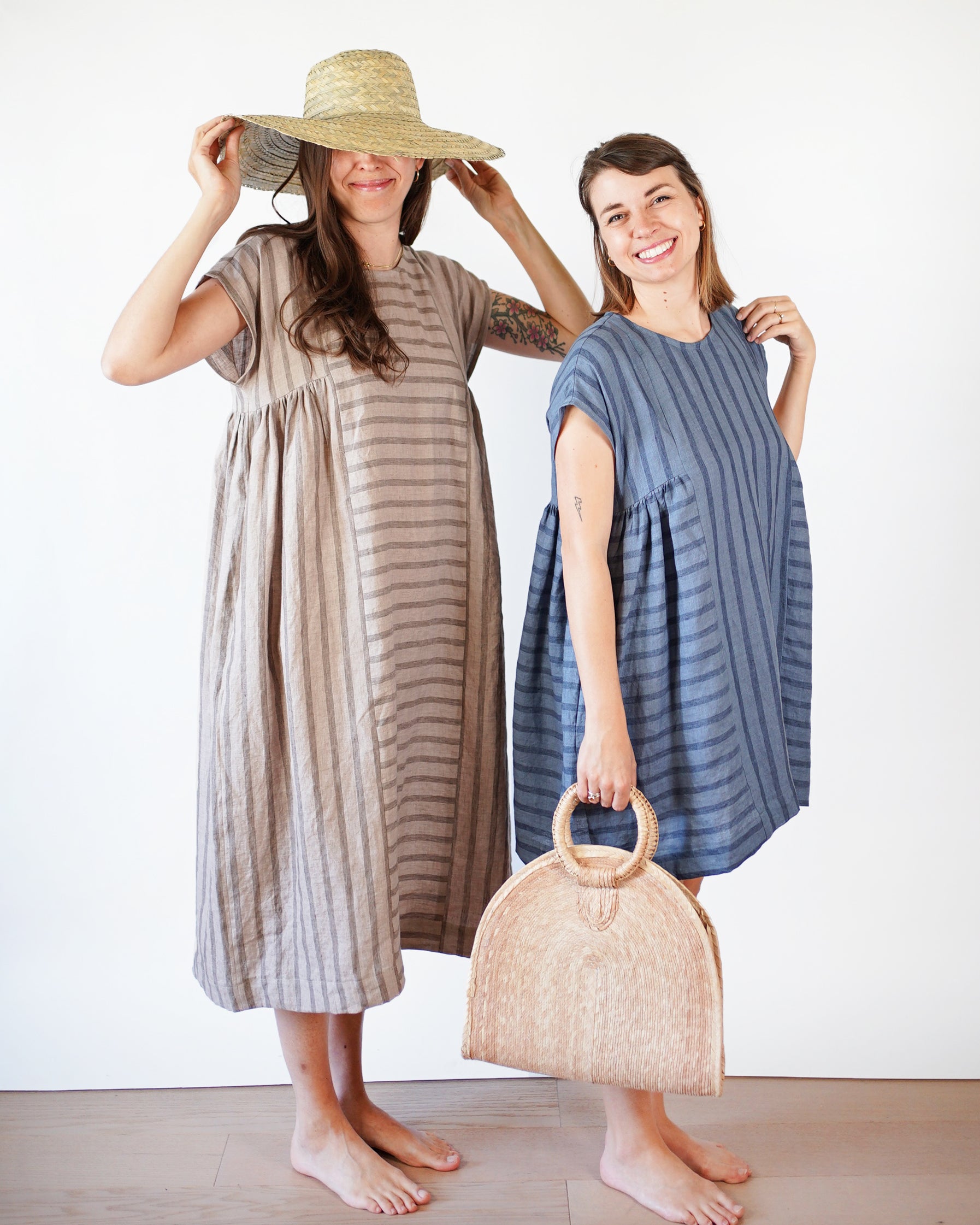 Matchy Matchy Sewing Club, Collage Gather Dress, PDF Pattern (with or without printing)