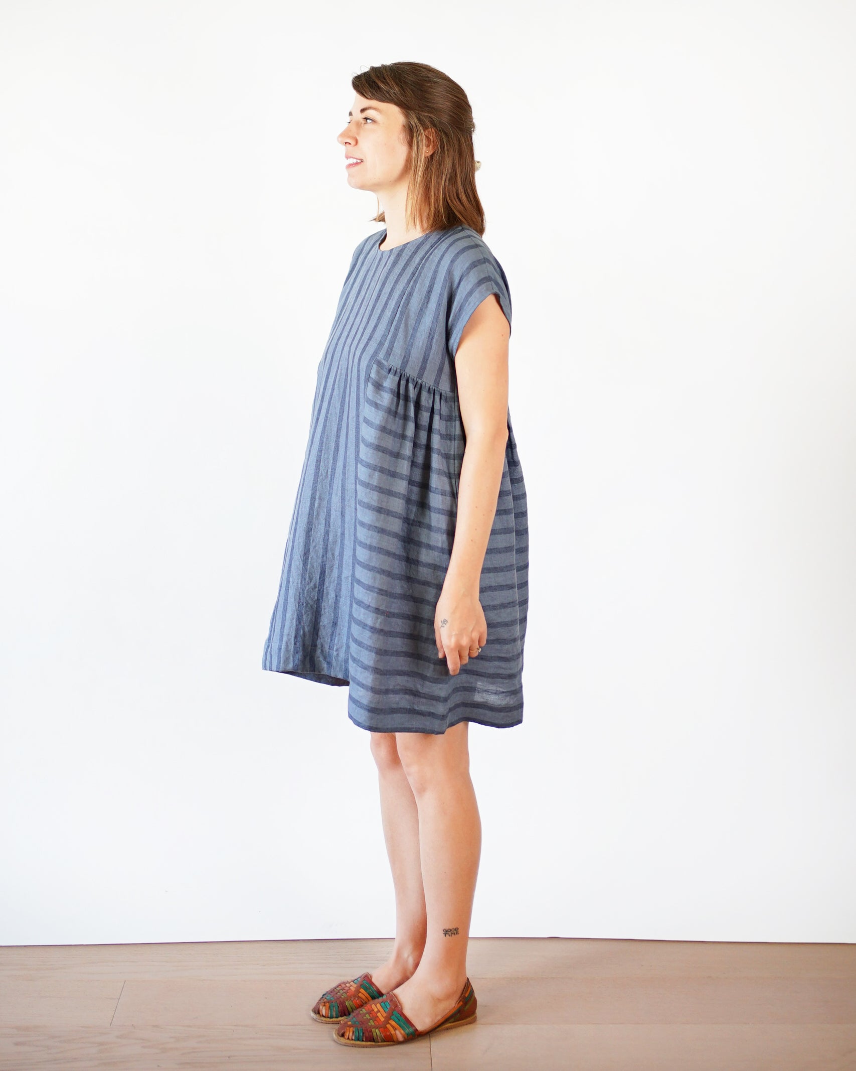 Matchy Matchy Sewing Club, Collage Gather Dress, PDF Pattern (with or without printing)
