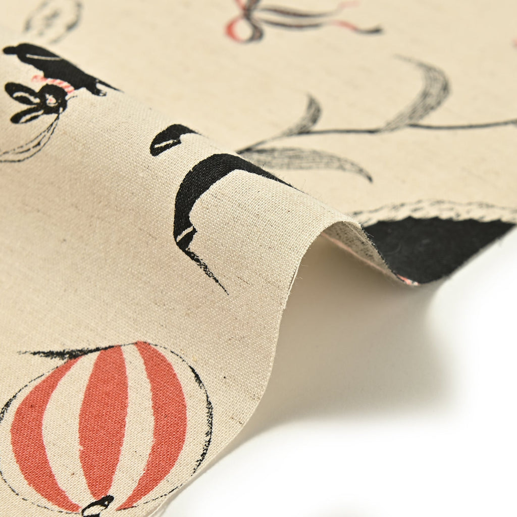 Sanae Sugimoto, Circus Night - 3 colors - Cotton/Linen Sheeting Fabric, 1/4 yard