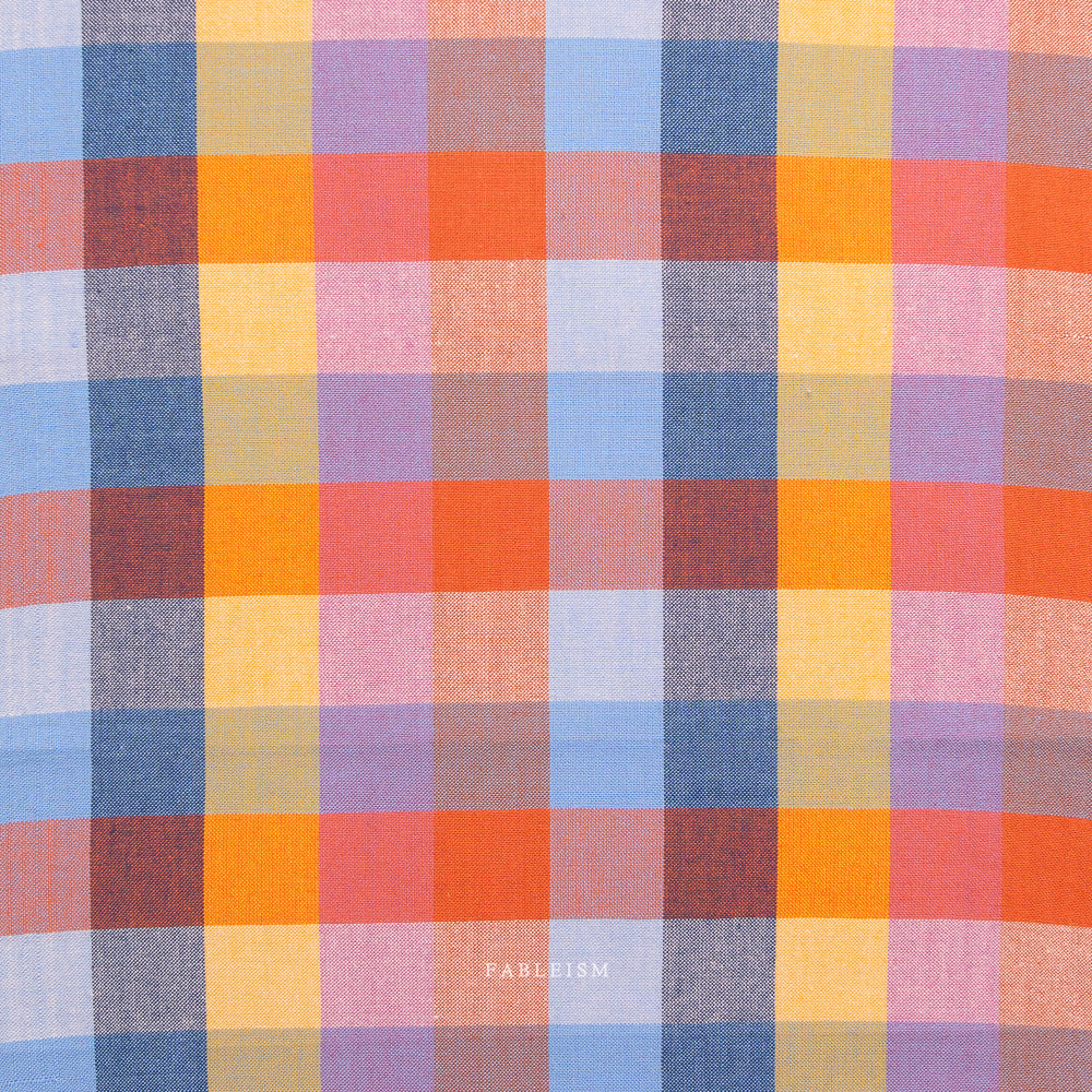 Fableism Fine and Dandy, Happy Checkers in Cornucopia, 1/4 yard