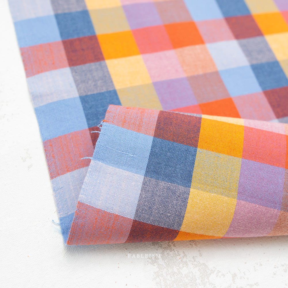 Fableism Fine and Dandy, Happy Checkers in Cornucopia, 1/4 yard