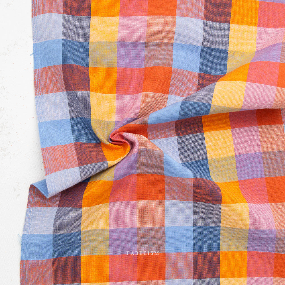 Fableism Fine and Dandy, Happy Checkers in Cornucopia, 1/4 yard