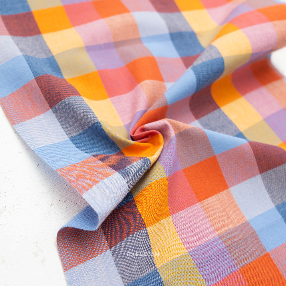 Fableism Fine and Dandy, Happy Checkers in Cornucopia, 1/4 yard