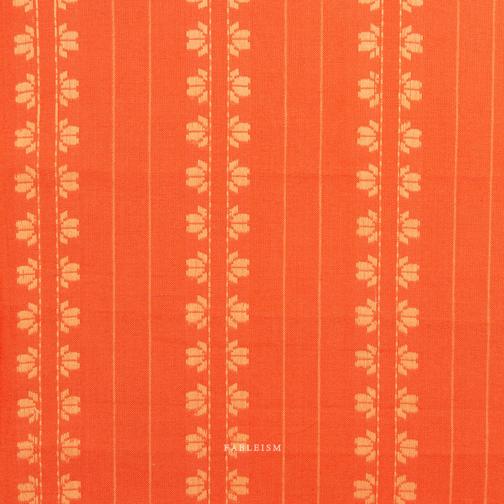 Fableism Fine and Dandy, Deco Stripe in Firecracker, 1/4 yard