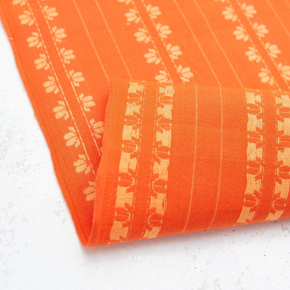 Fableism Fine and Dandy, Deco Stripe in Firecracker, 1/4 yard
