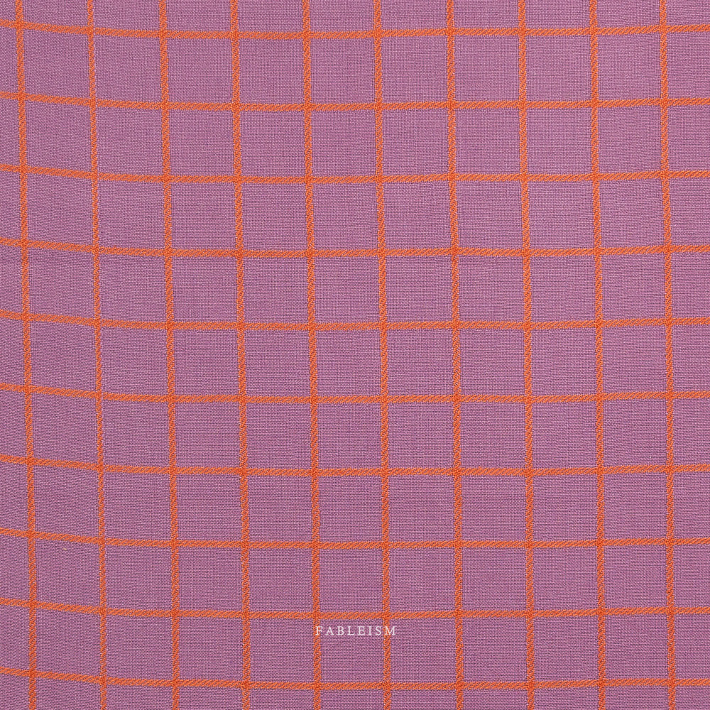 Fableism Fine and Dandy, Trellis in Plum, 1/4 yard