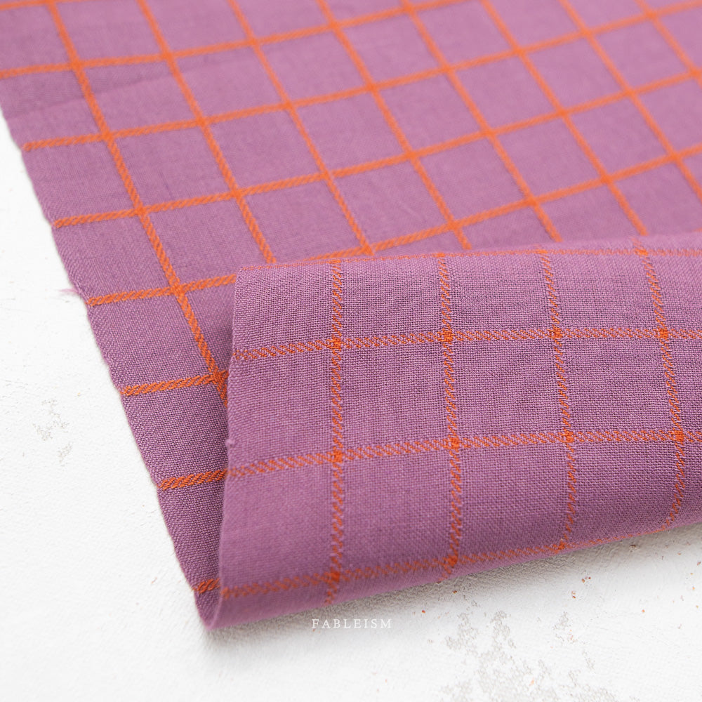Fableism Fine and Dandy, Trellis in Plum, 1/4 yard