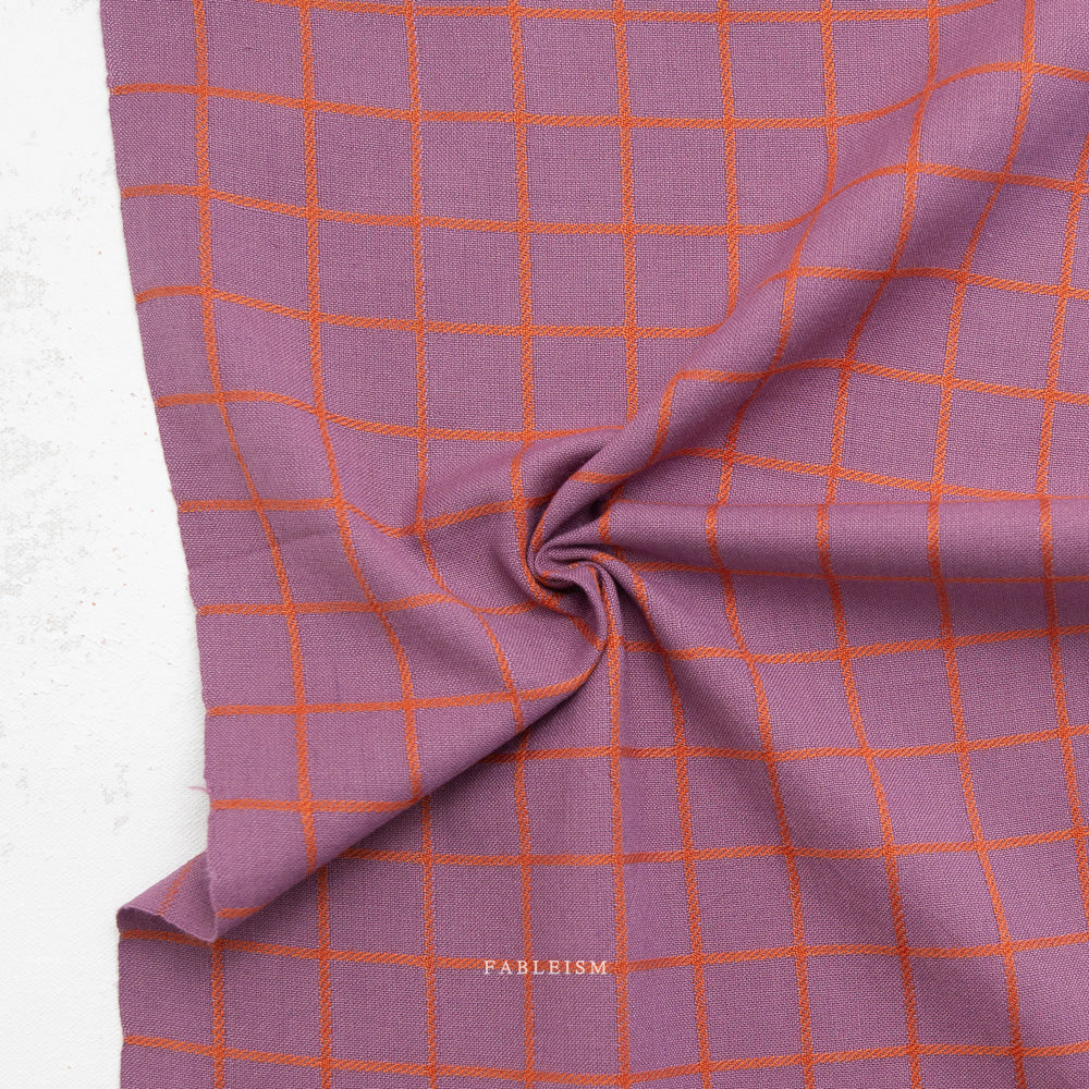 Fableism Fine and Dandy, Trellis in Plum, 1/4 yard