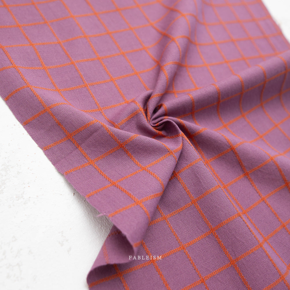 Fableism Fine and Dandy, Trellis in Plum, 1/4 yard