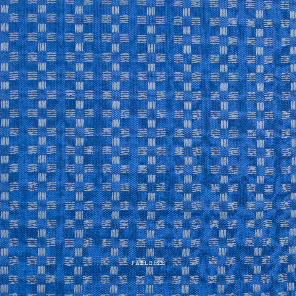 Fableism Fine and Dandy, Basket Weave in Bright Blue, 1/4 yard