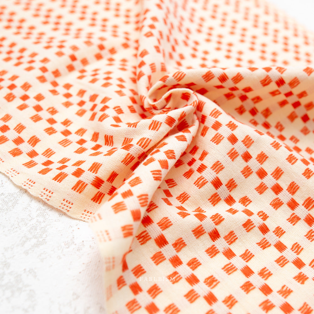 Fableism Fine and Dandy, Basket Weave in Picnic, 1/4 yard