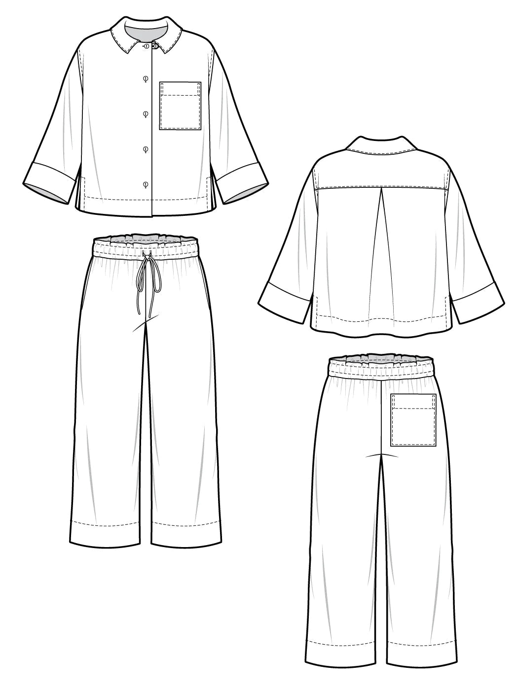 Lks Patterns Closet Core Patterns, Fran Pajama Paper Pattern – Lakes Makerie