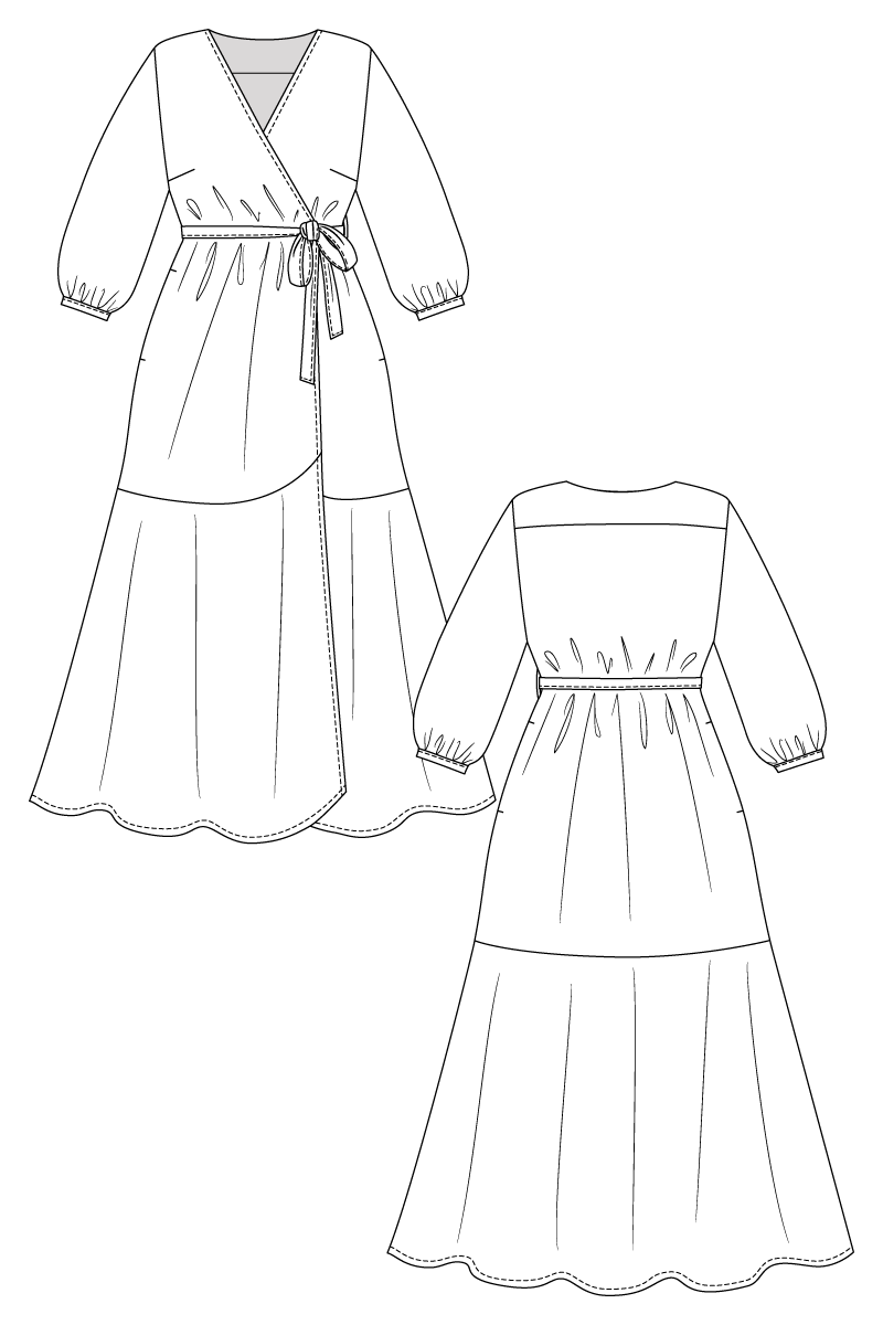 Named Clothing, Hali Wrap Dress PDF Pattern