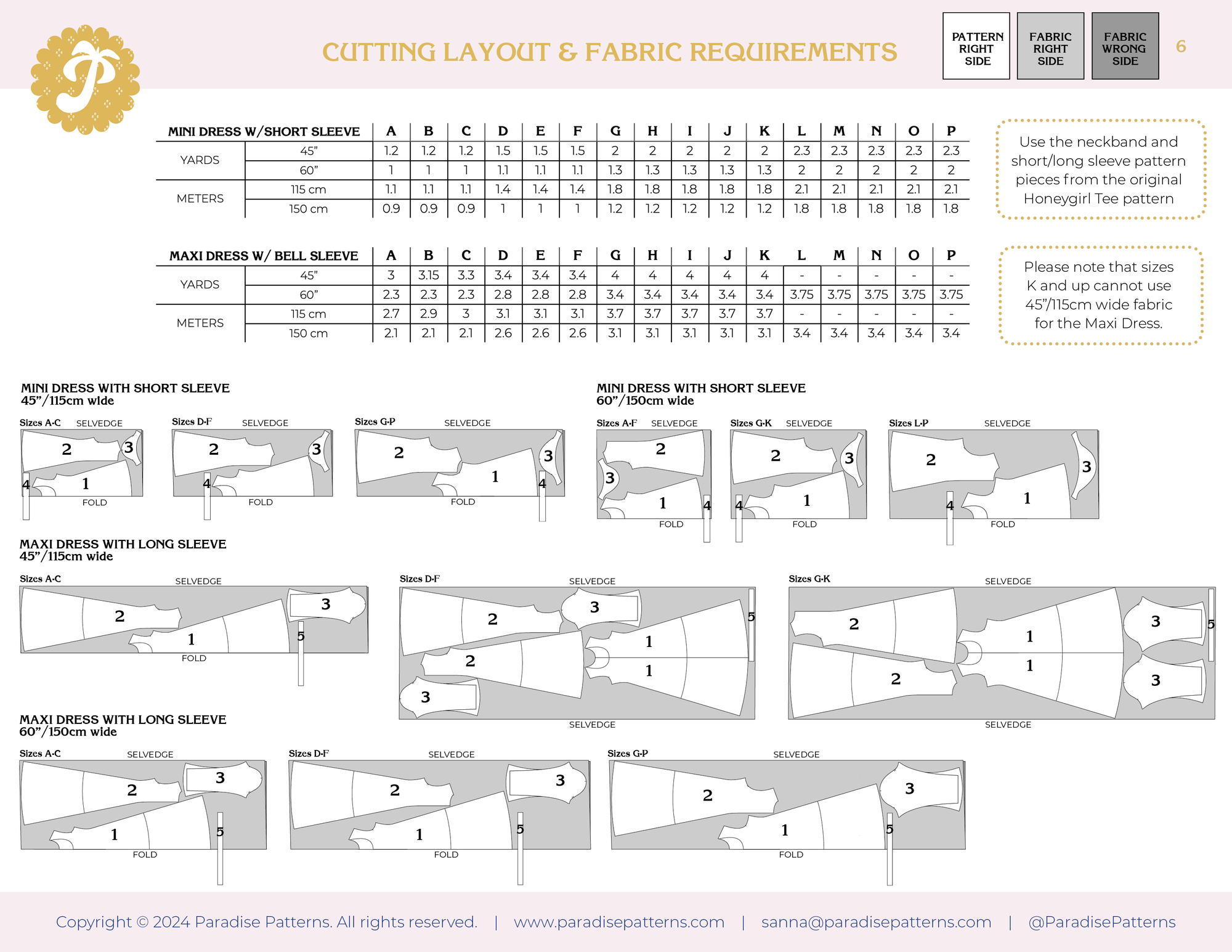Paradise Patterns, Honeygirl Dress Expansion PDF Pattern