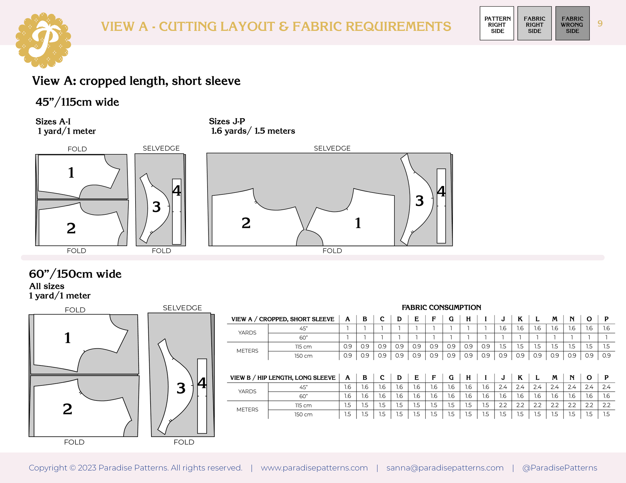 Paradise Patterns, Honeygirl Tee PDF Pattern