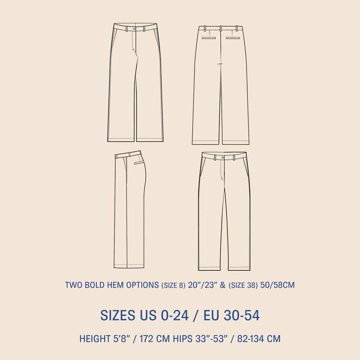 Wardrobe by Me, Hepburn Pants PDF Pattern