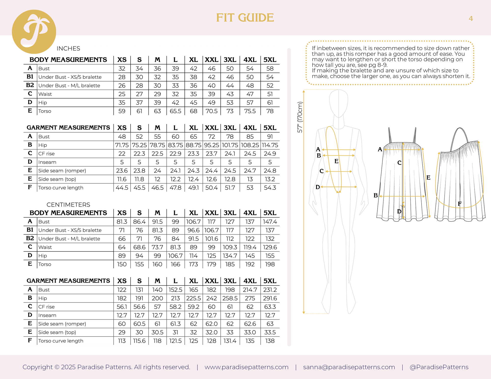 Paradise Patterns, Humla Romper PDF Pattern