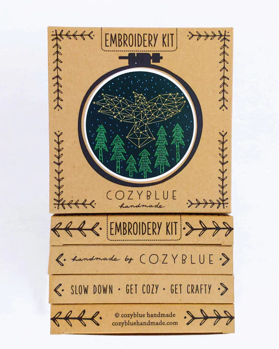 Cozy Blue Embroidery Kits, assorted designs
