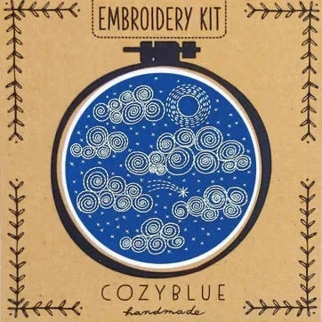 Cozy Blue Embroidery Kits, assorted designs - Lakes Makerie