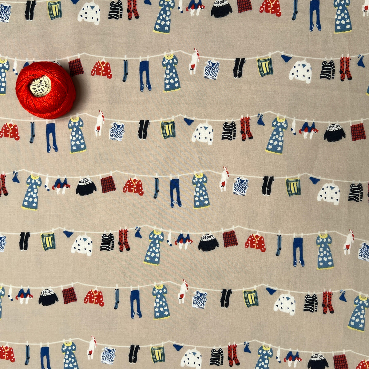 Hokkoh OSKikka, Clothesline, Ecru, 1/4 yard