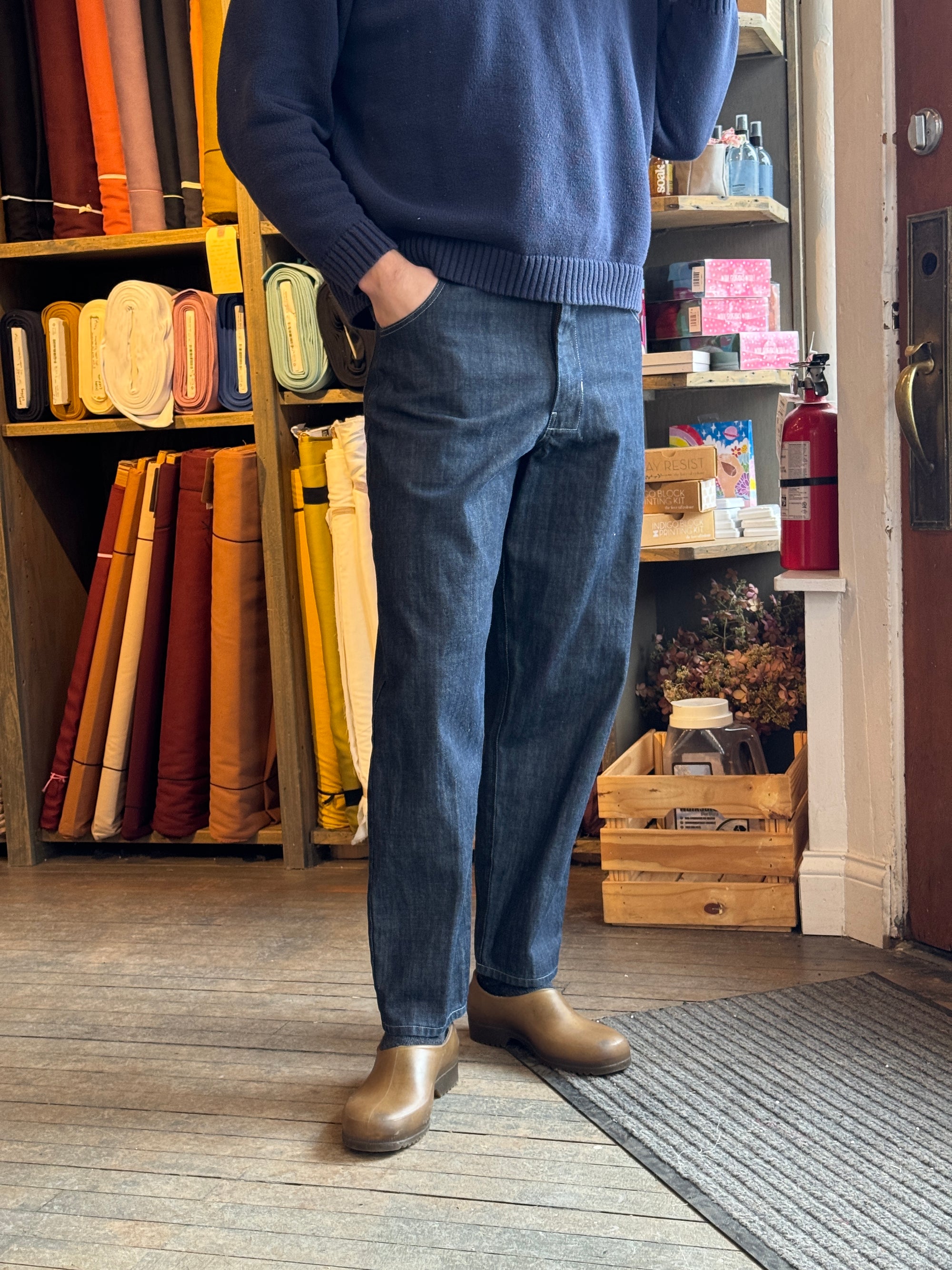 Class: Sew the Worker Trousers with Evan, starts Wednesday June 18, 12-3PM (4 sessions)