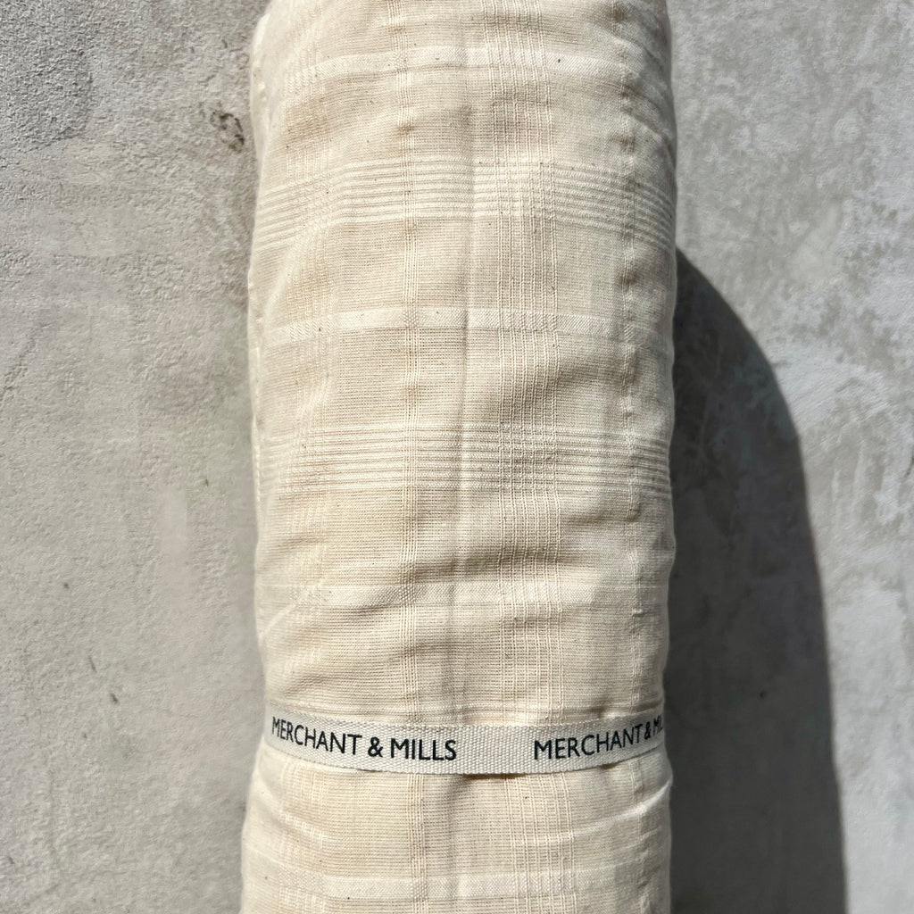 Merchant & Mills, "Textured Check", Natural Indian Handloom Cotton, 1/4 yard