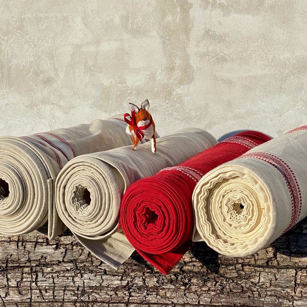 Maison de Garance Cotton Toweling, Red, 16" wide, 1 yard