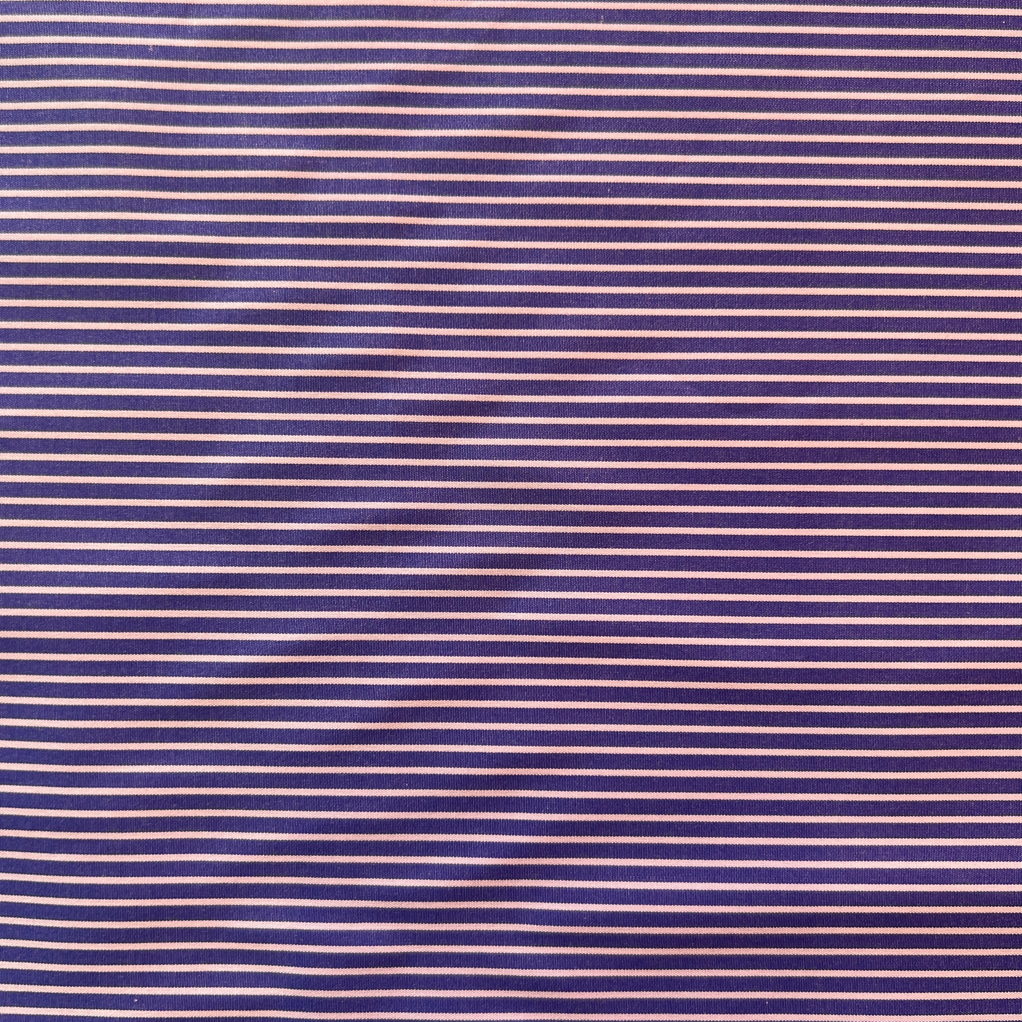 McElroy Marine Navy-Ivory Stripe Italian Cotton Shirting, 1/4 yard