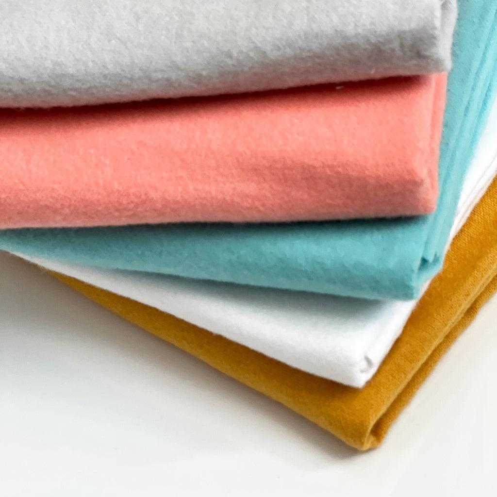 Cloud 9 Organic Cotton Flannel "Winter Forest" Solids, various colorways