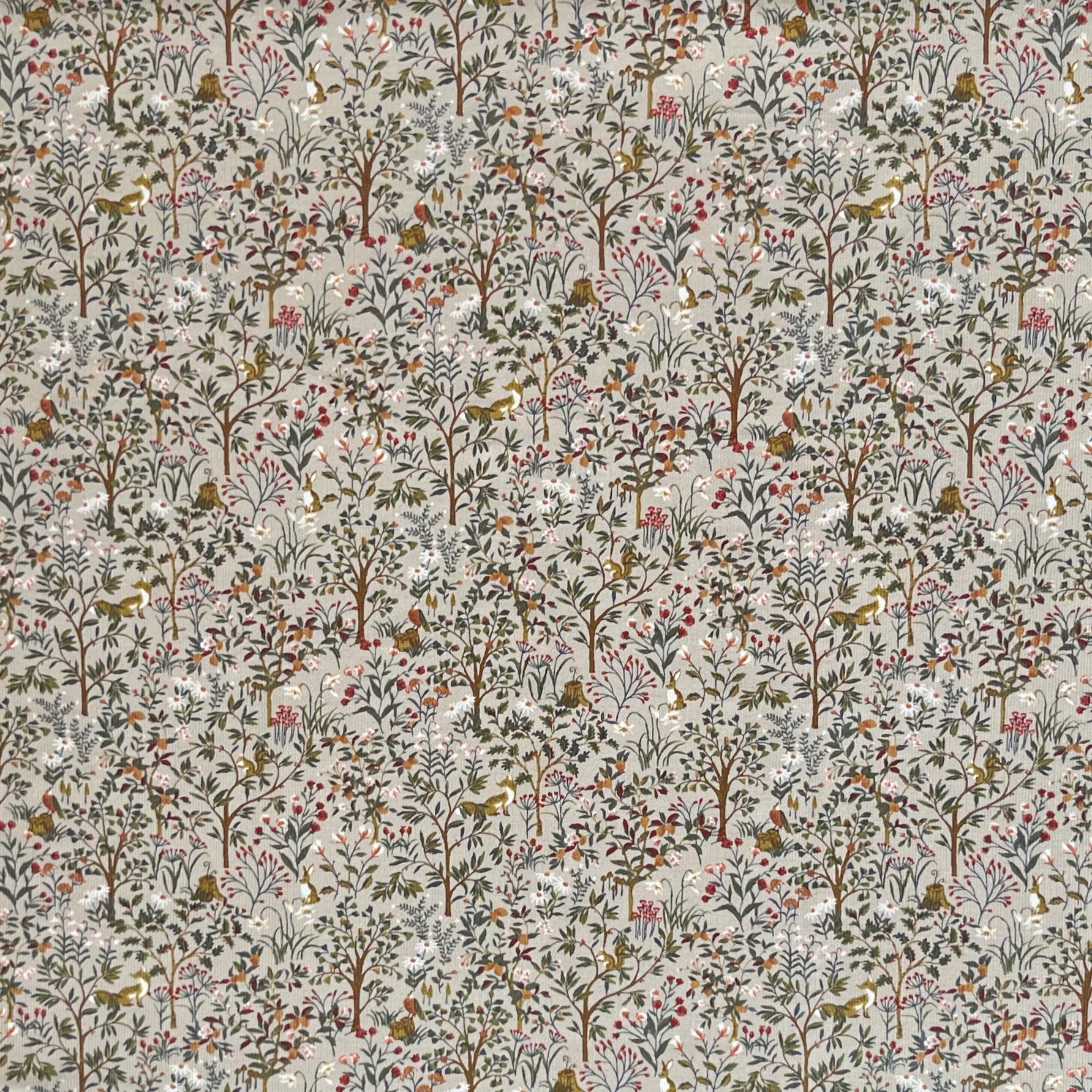 Japanese Corduroy, Woodland Scene, 1/4 yard