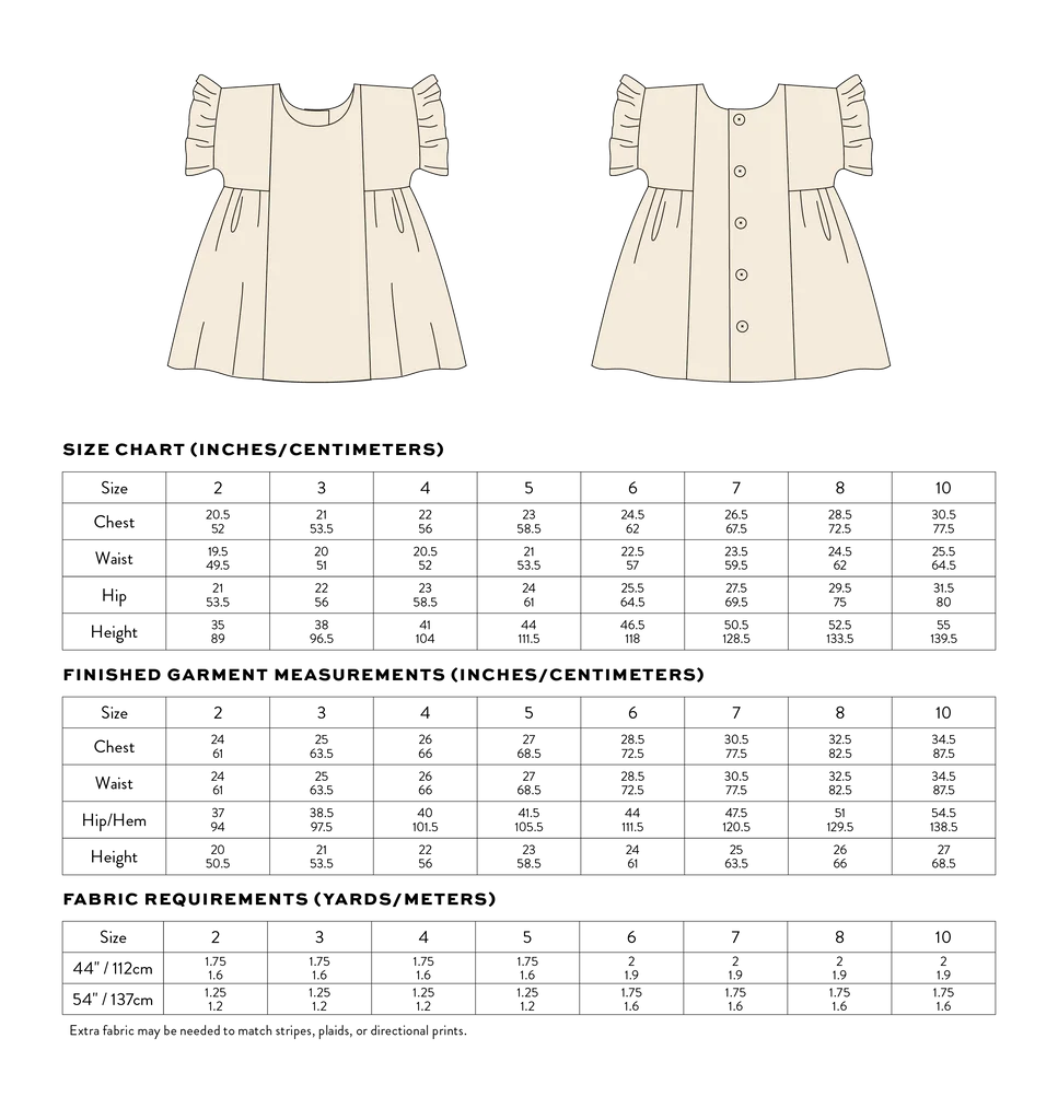 Matchy Matchy Sewing Club, Kids Collage Gather Dress, Digital PDF Pattern