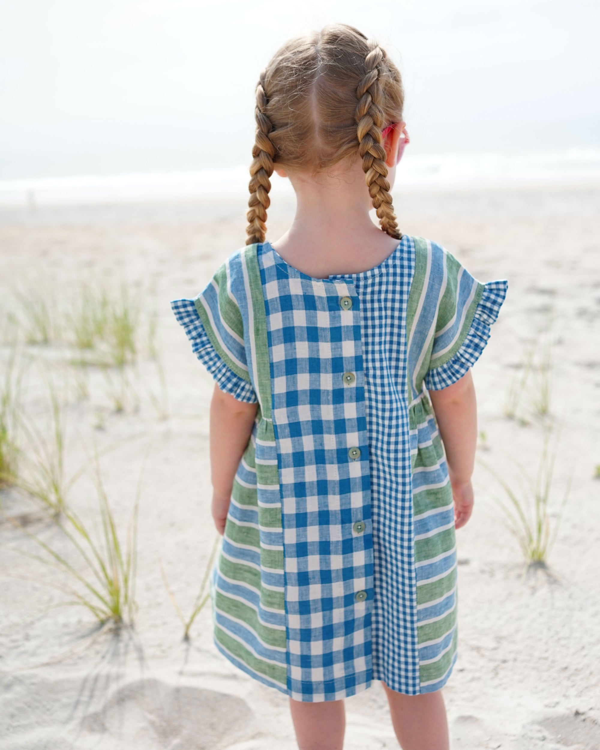 Matchy Matchy Sewing Club, Kids Collage Gather Dress Digital PDF Pattern