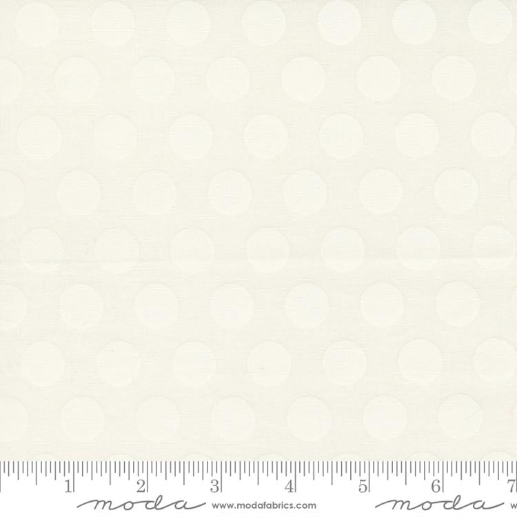"Sincerely Yours" Ivory Polka Dot Cotton, 1/4 yard
