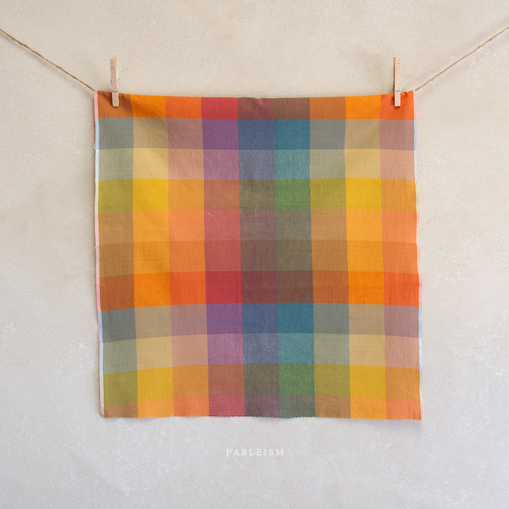 Fableism Lumière (Wide Width), Happy Checkers, multiple colorways, 1/4 yard