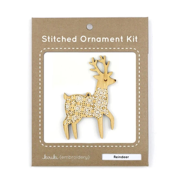 Kiriki D.I.Y Stitched Wood and White Ornament Kit