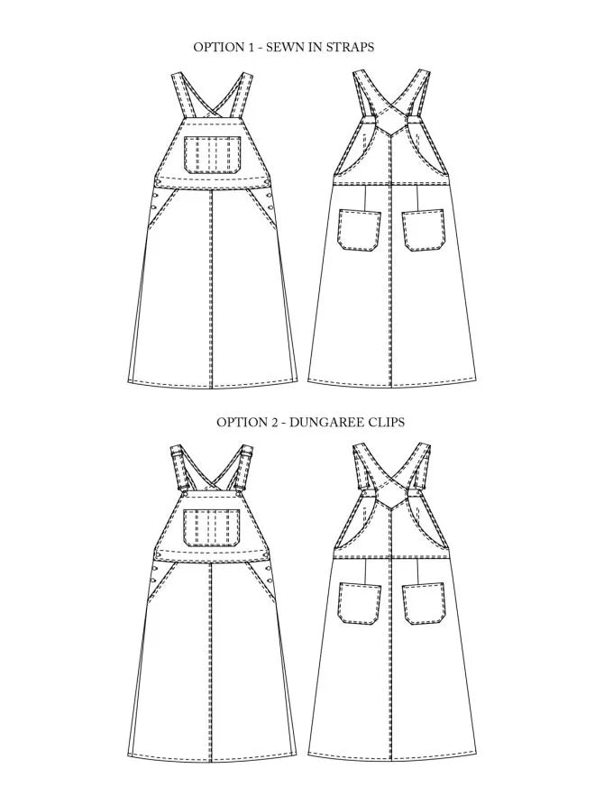 Merchant & Mills Margo PDF Pattern, two size ranges, with or without printing
