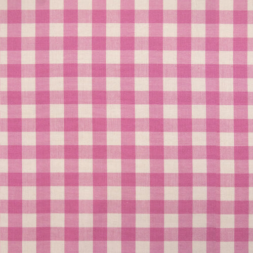 Pink and white gingham fabric