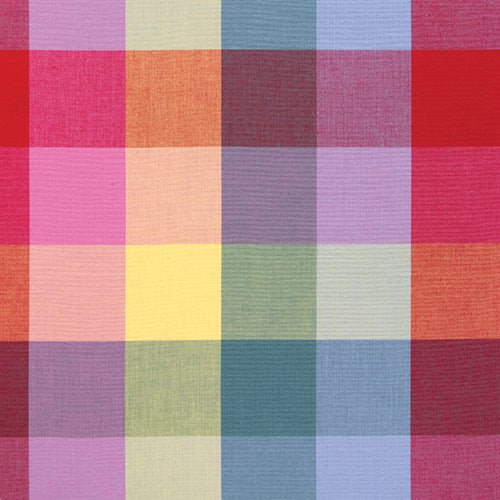 Suzy Quilts Picnic Wovens, Large Plaid, Rainbow, 1/4 yard