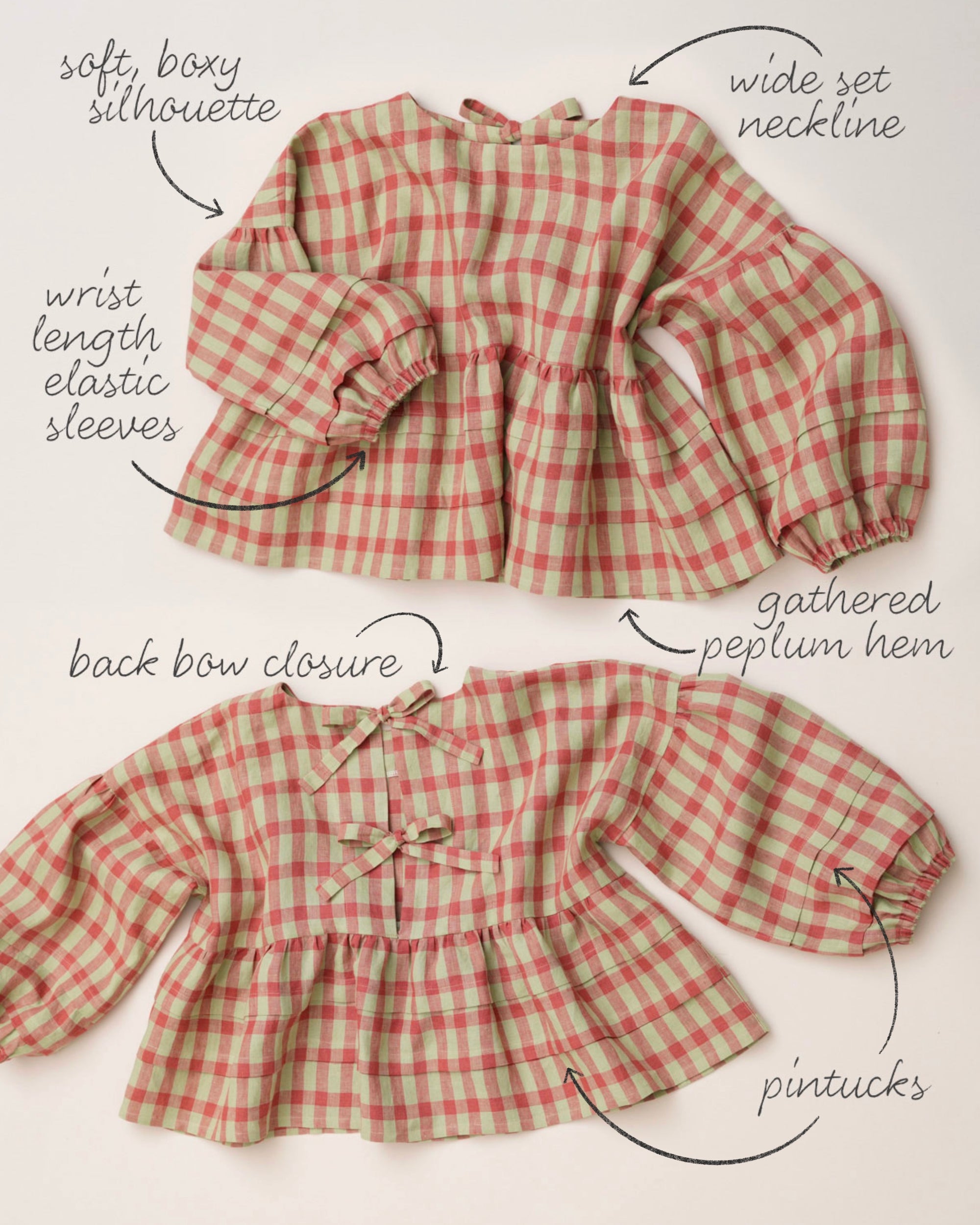 Matchy Matchy Sewing Club, Pintuck Poet Blouse, Digital PDF Pattern