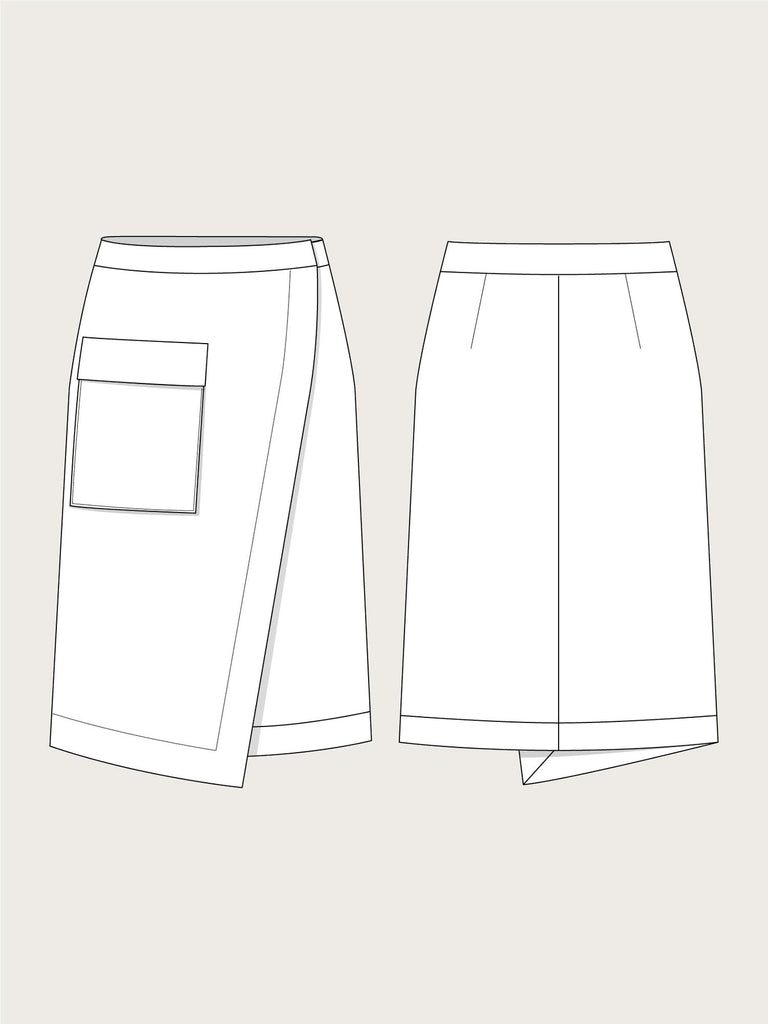 Assembly Line Asymmetrical Midi Skirt, 2 size ranges