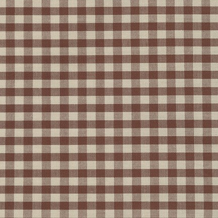 Crawford Shirting, Checks or Stripes (multiple sizes), Brown, 1/4 yard