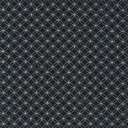 Sevenberry Nara Homespun Cotton Fabric, Shippo-tsunagi, 1/4 yard