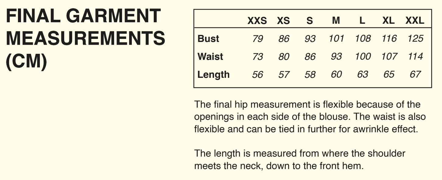 Puff and Pencil, Tie Waist Blouse PDF Pattern