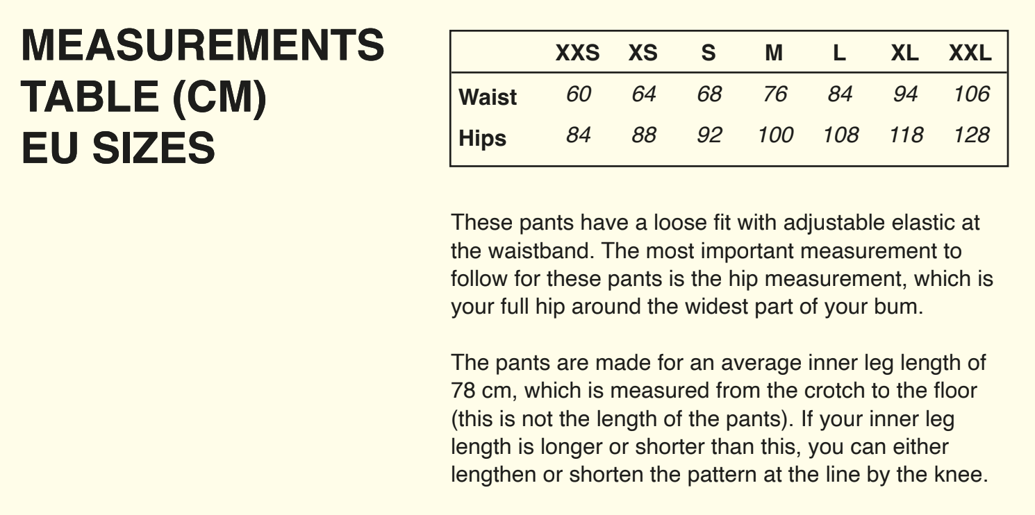 Puff and Pencil, Versa Pants PDF Pattern