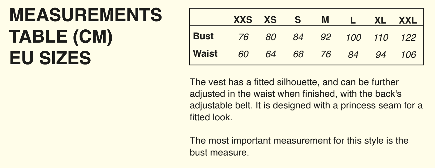 Puff and Pencil, Waistcoat Vest PDF Pattern