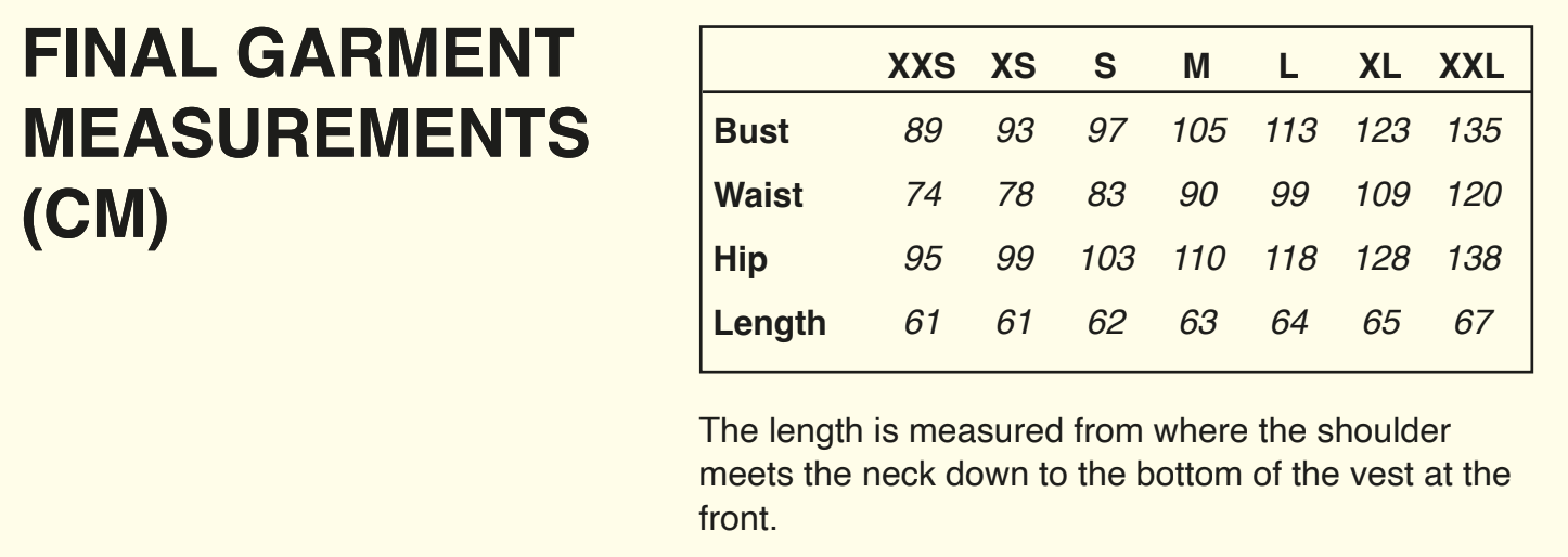 Puff and Pencil, Zip Vest PDF Pattern