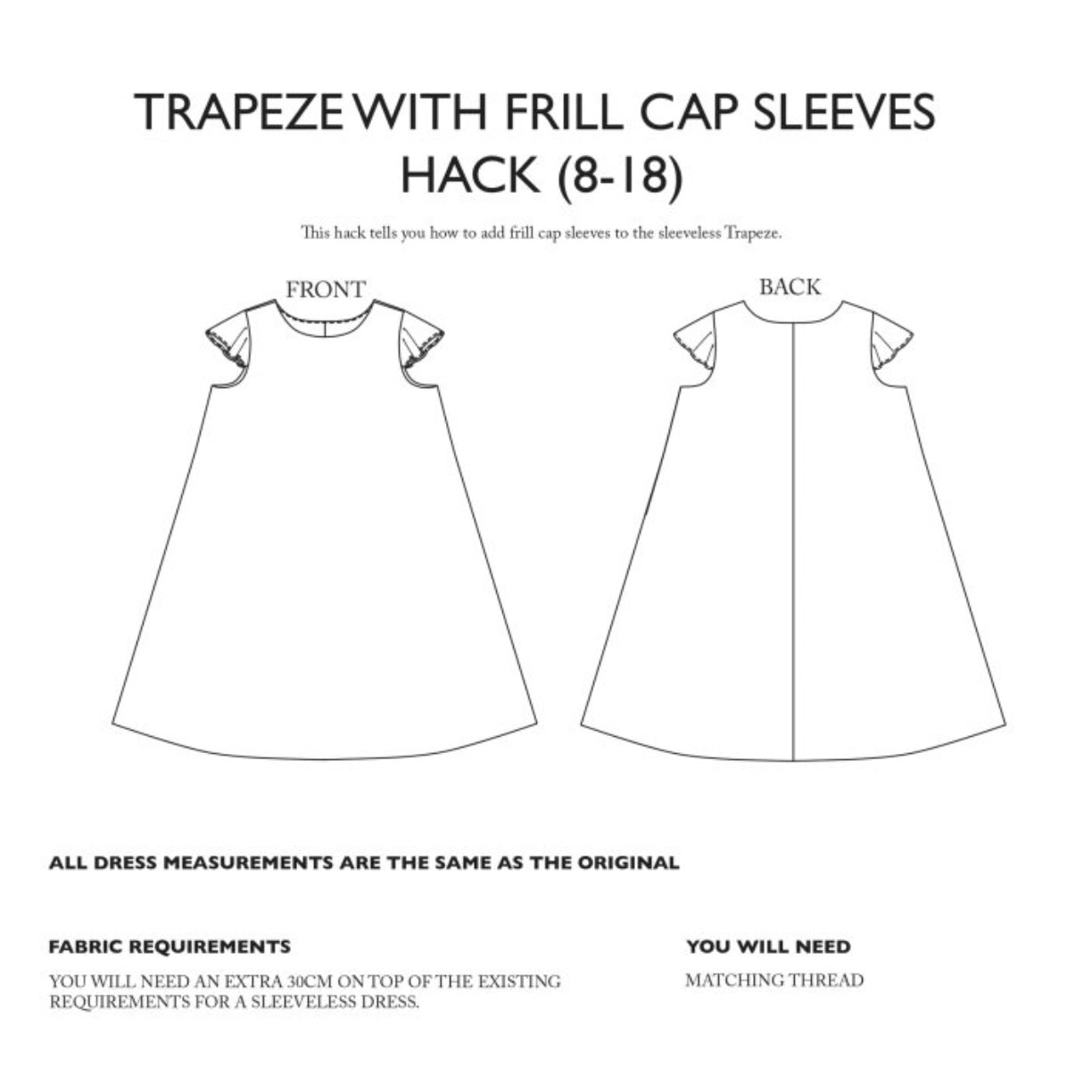 Merchant &amp; Mills, The Trapeze PDF Pattern Additions