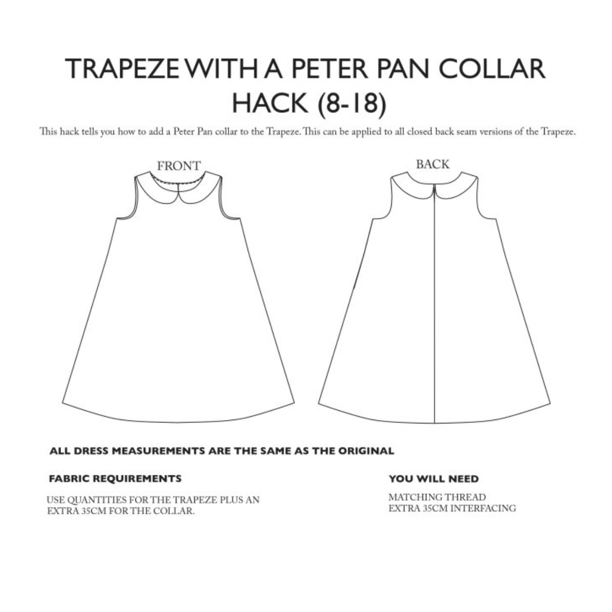 Merchant &amp; Mills, The Trapeze PDF Pattern Additions