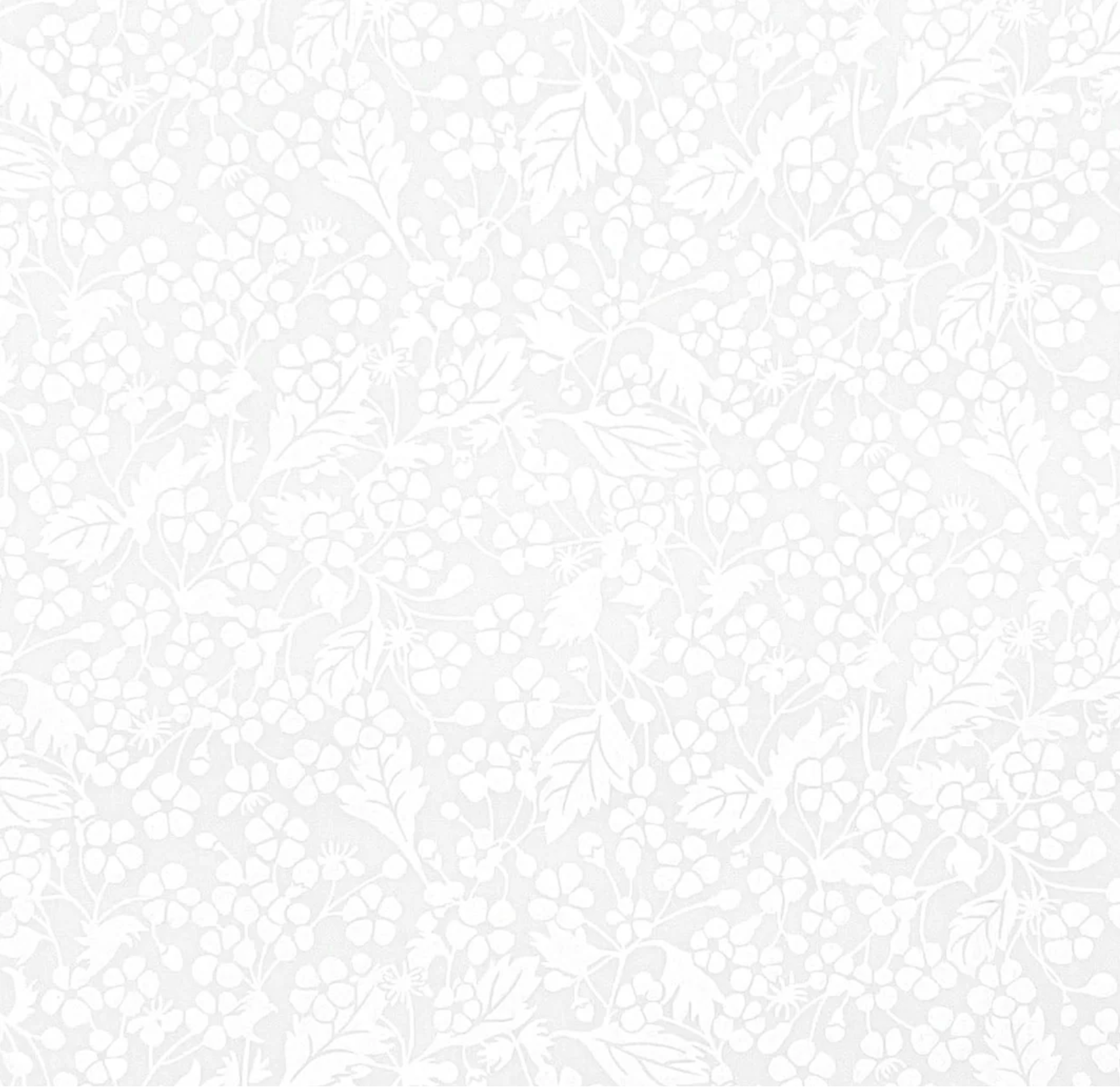 White lawn fabric with small scale white on white floral pattern