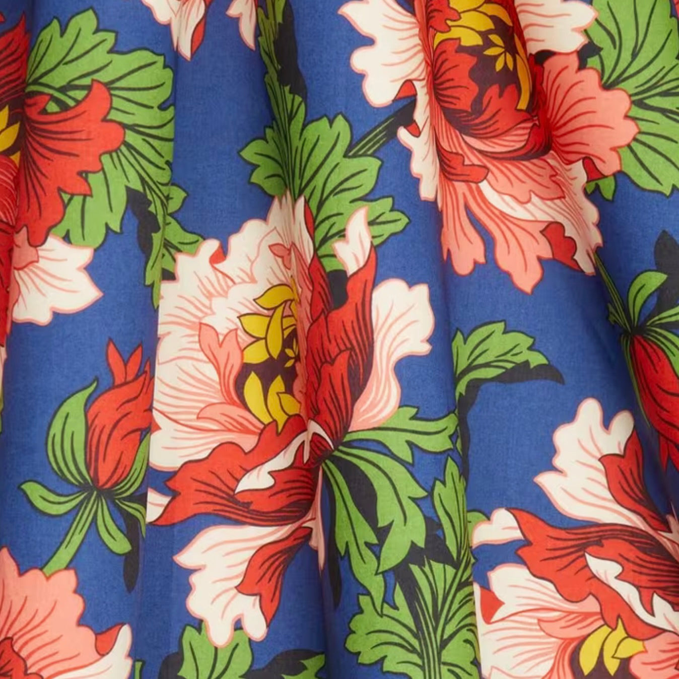 Liberty Tana Lawn Cotton Fabric, "Modern Dandy", cobalt, 1/4 yard - Lakes Makerie